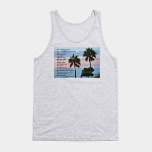 Love Is Patient: Ocean Palm Trees Tank Top